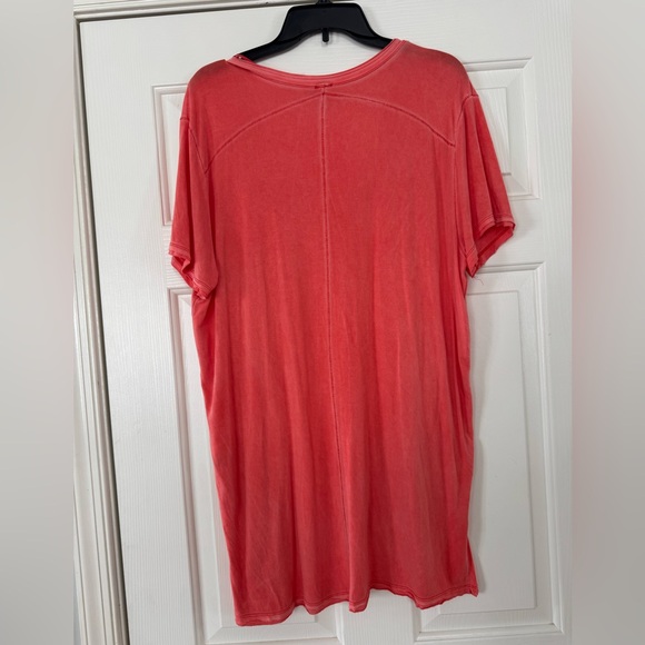 Free People We The Free Coral Short Sleeve Tee size large - Picture 5 of 6